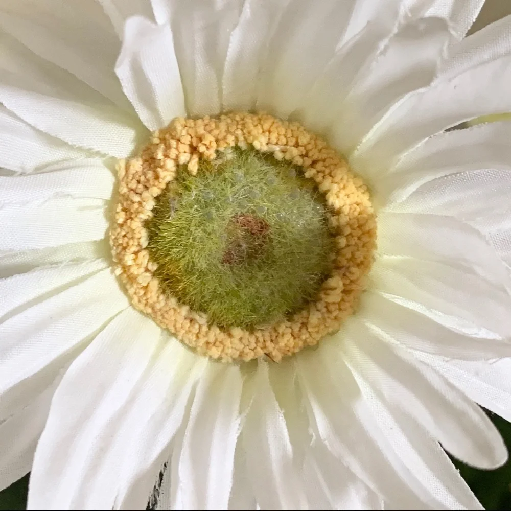 Large faux potted flowers